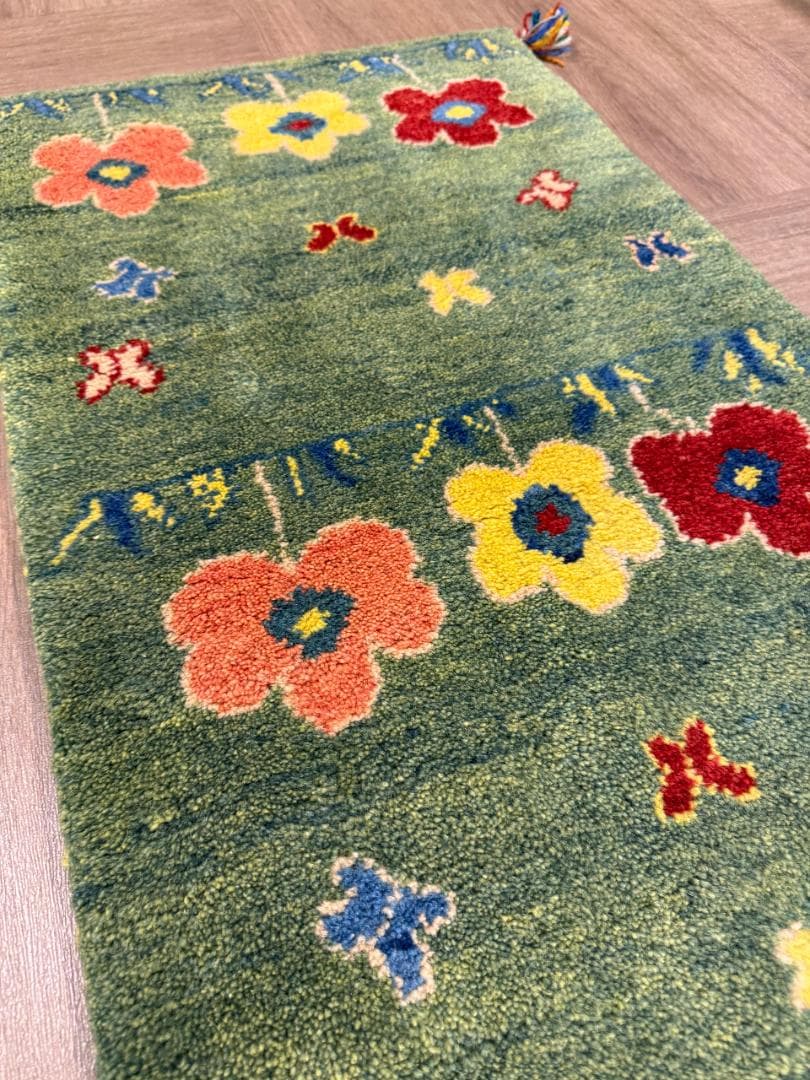 198x50cm ペルシャギャッベ ランナー (ギャベ) ペルシャ絨毯 ギャッベ