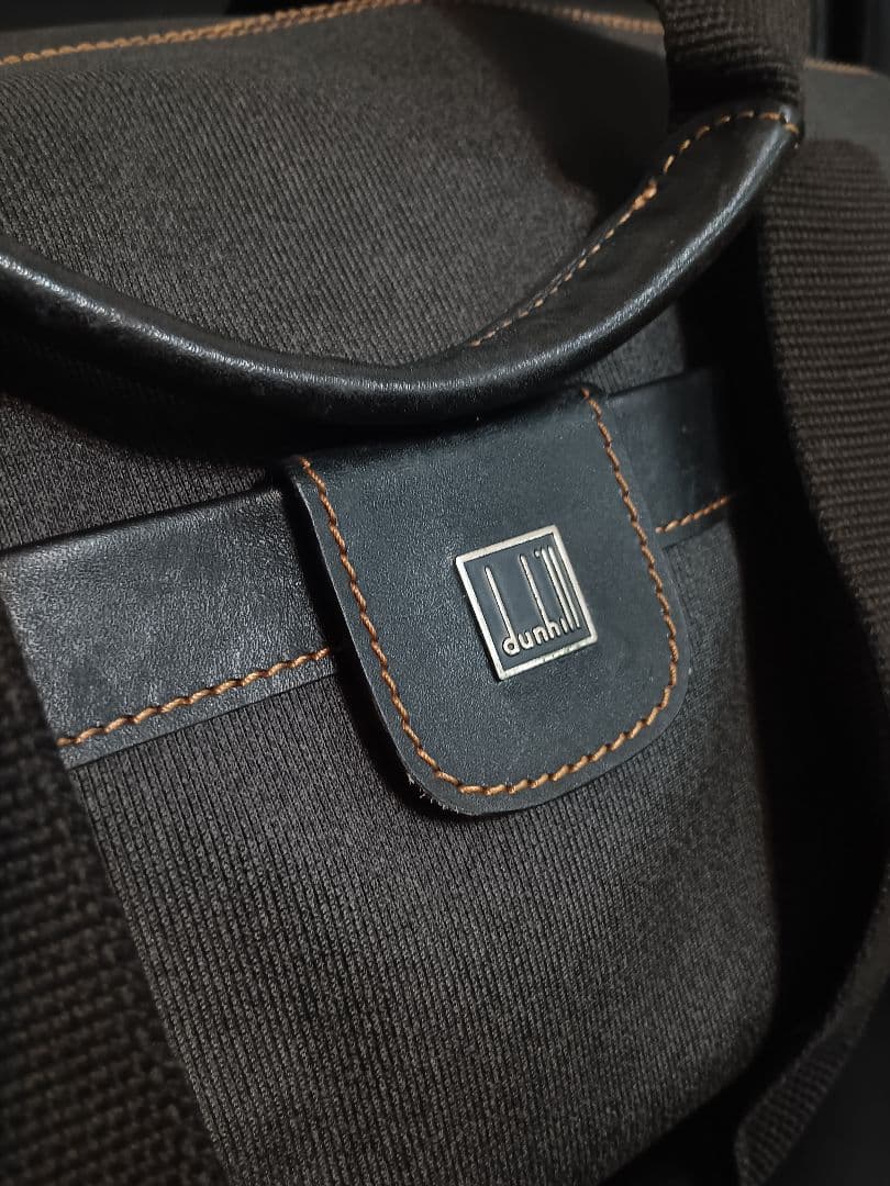 Dunhill ダンヒル キャンバス レザー ボストンバッグ フランス製