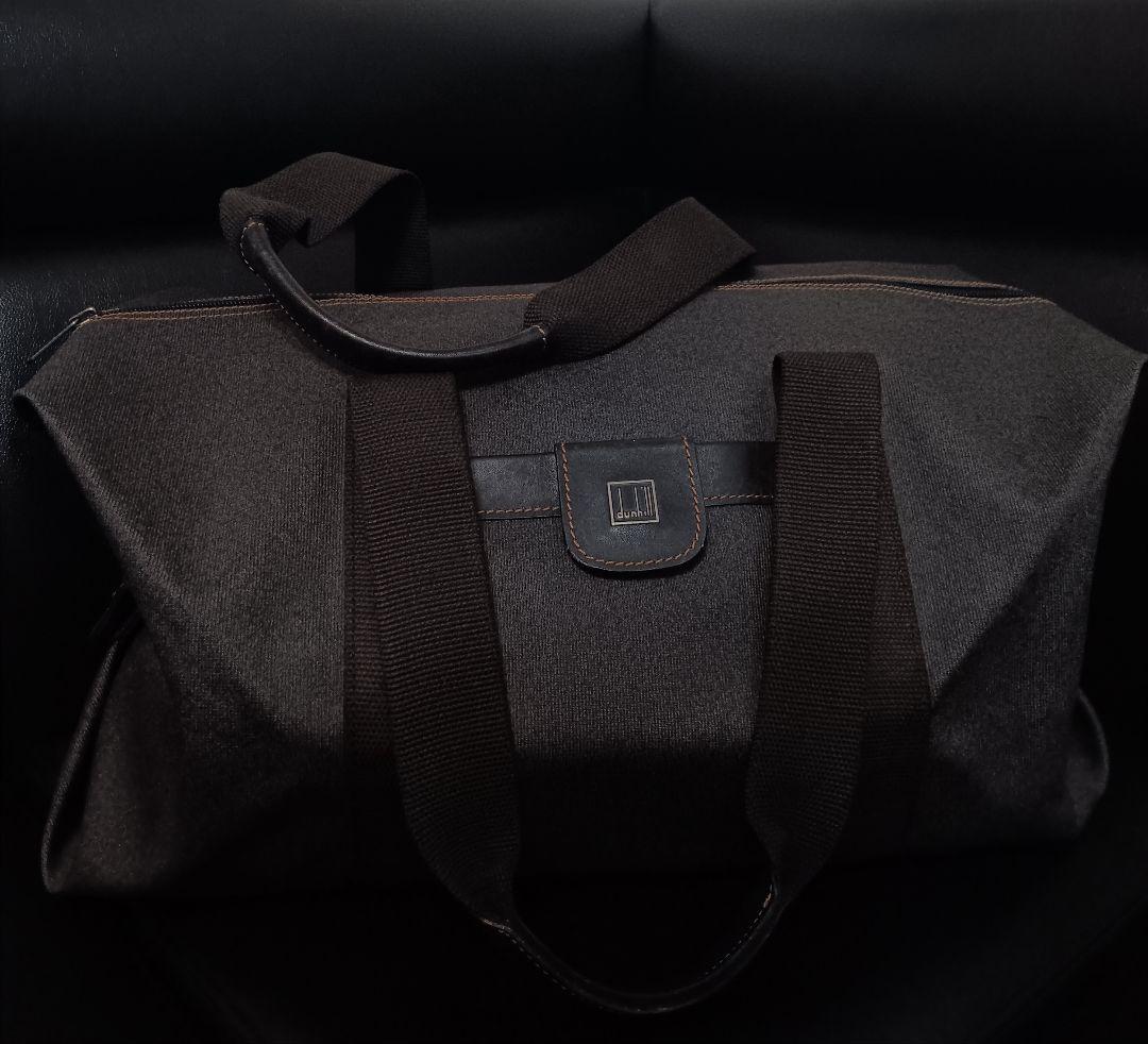 Dunhill ダンヒル キャンバス レザー ボストンバッグ フランス製
