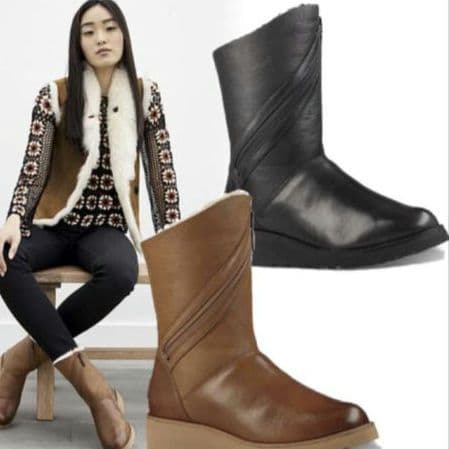 ☆美品☆アグ　ロルナ ムートンブーツ　サイズ6 23cm　黒　表革