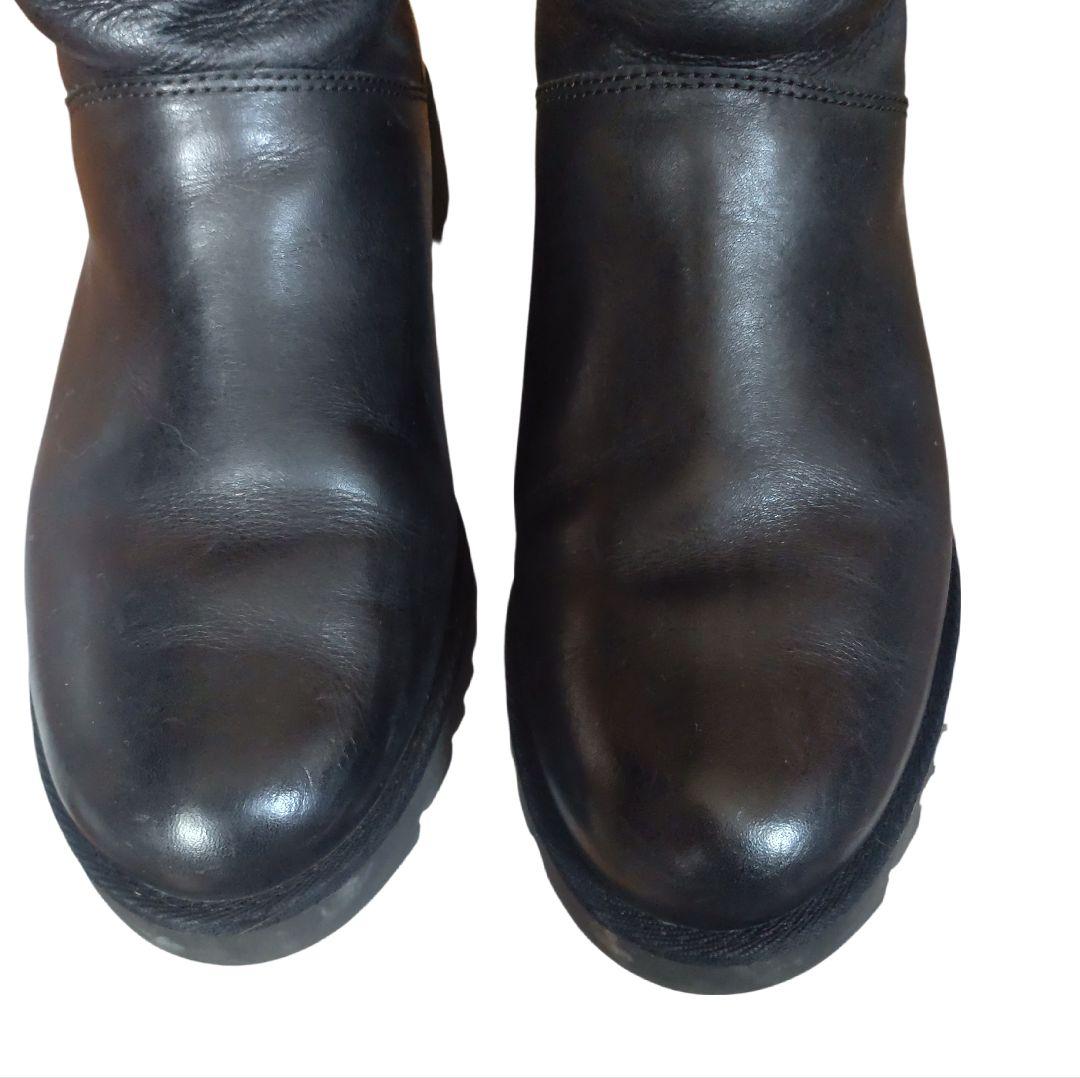 ☆美品☆アグ　ロルナ ムートンブーツ　サイズ6 23cm　黒　表革