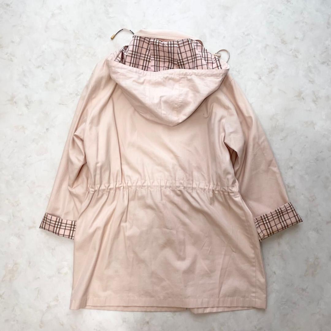 SSR希少 バーバリーズ　ブルゾン　ライトアウター　ピンク　ノバチェック　L