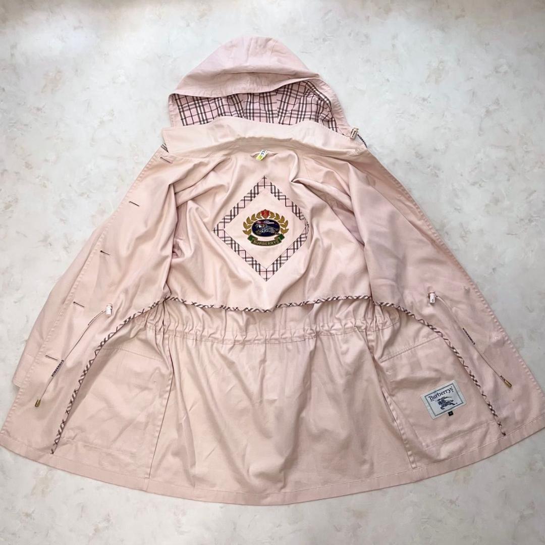 SSR希少 バーバリーズ　ブルゾン　ライトアウター　ピンク　ノバチェック　L