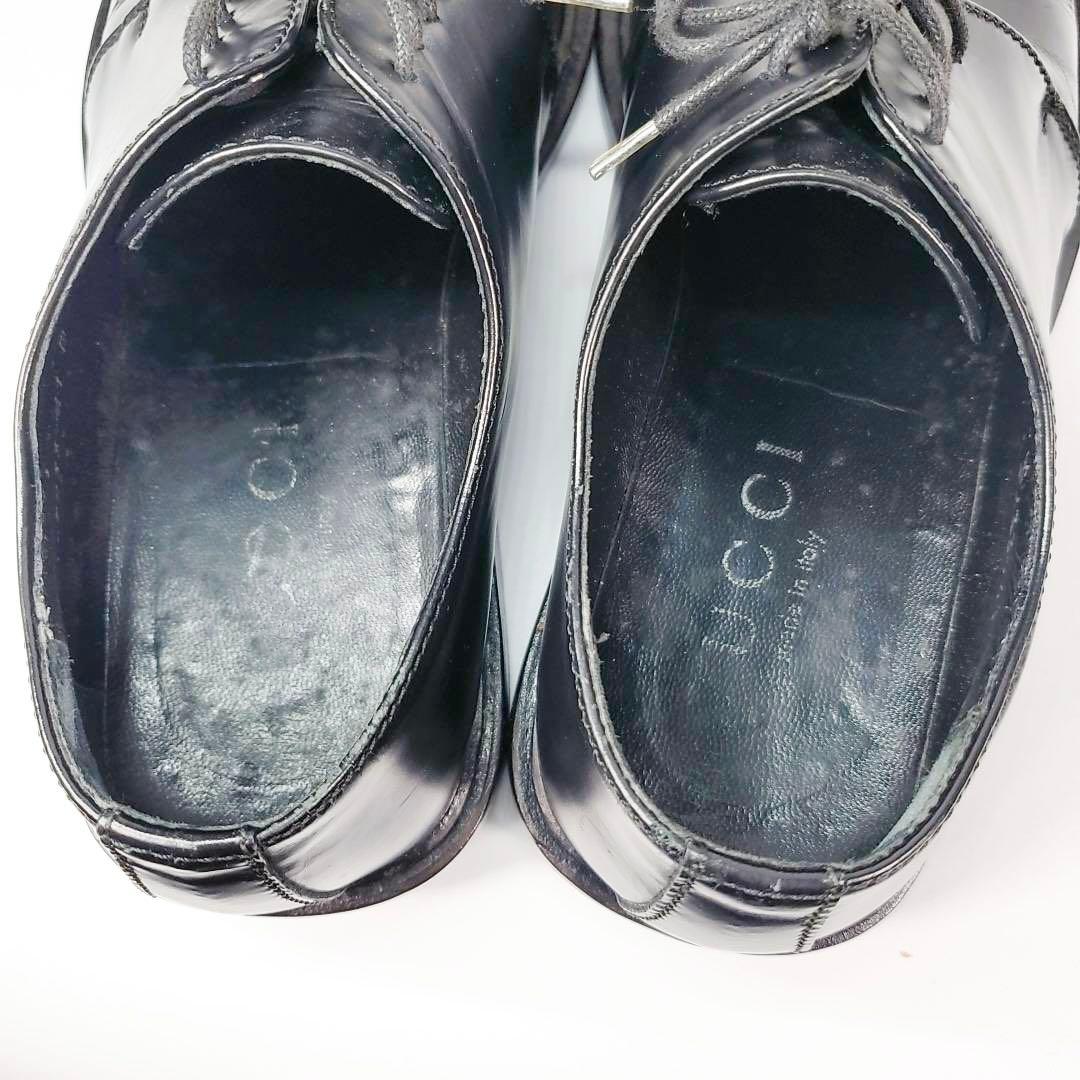 GUCCI グッチ　ビジネスシューズ(41)革靴　プレーントゥ　黒