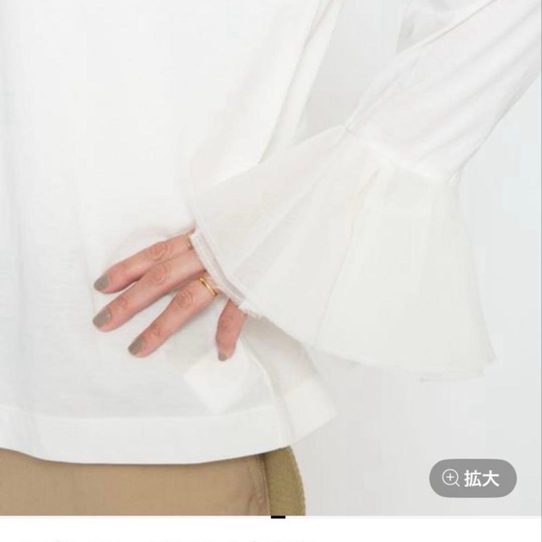 【定番】BRILL★ブリル　ポエットスリーブカットソー　白