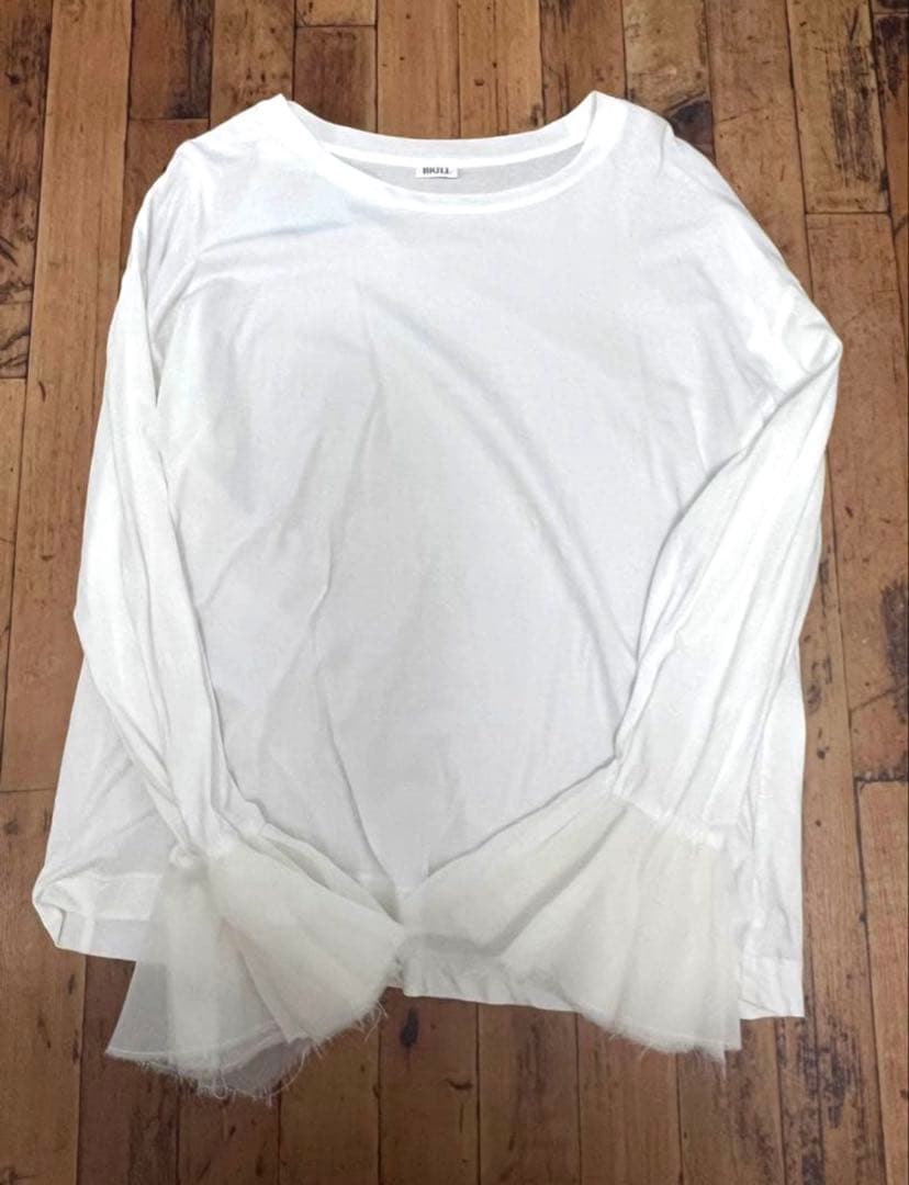 【定番】BRILL★ブリル　ポエットスリーブカットソー　白