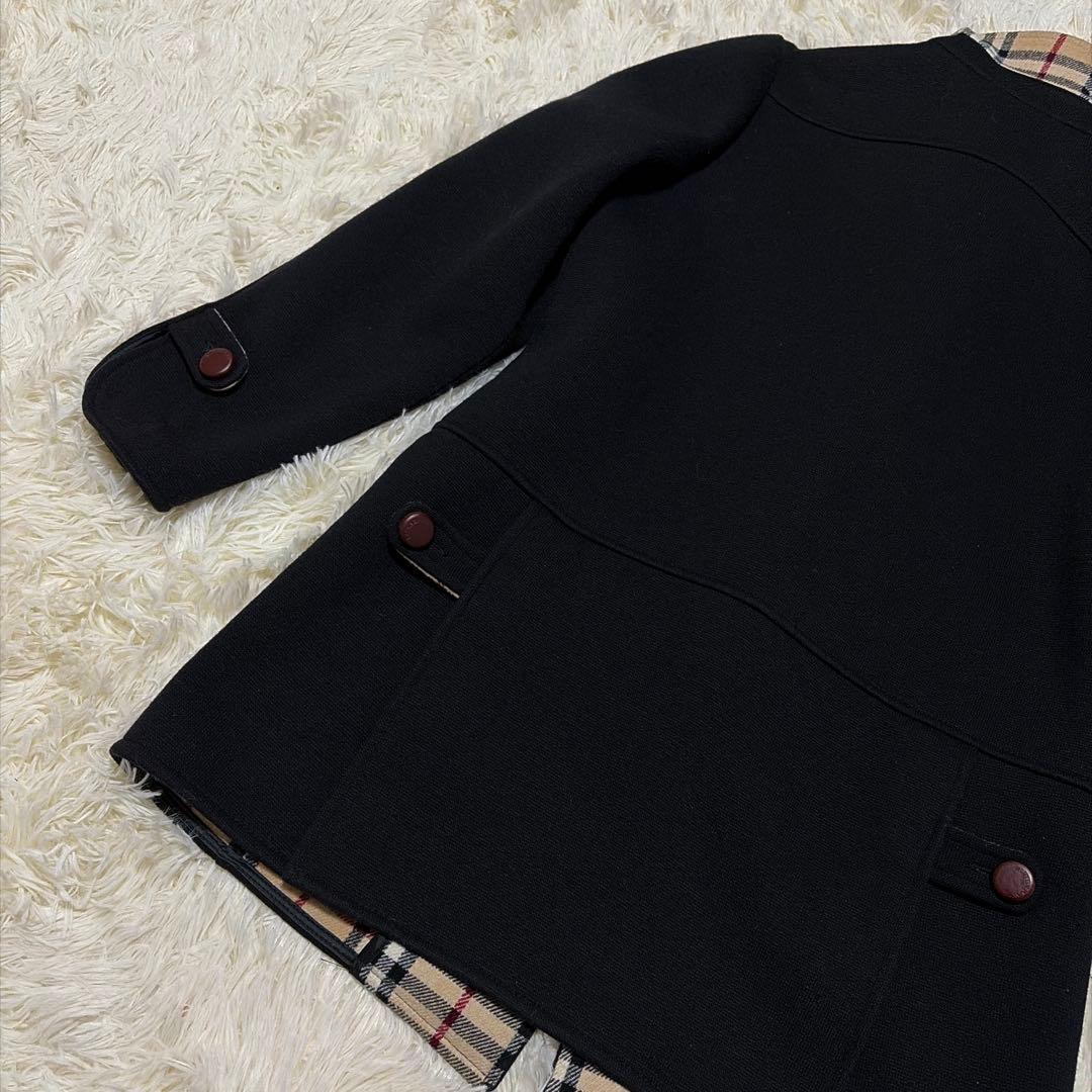 ✨美品✨BURBERRY ダッフルコート 黒 ウール 赤タグ 希少 ノバチェック