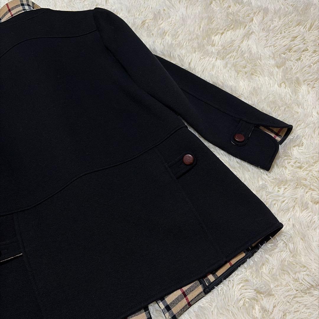 ✨美品✨BURBERRY ダッフルコート 黒 ウール 赤タグ 希少 ノバチェック