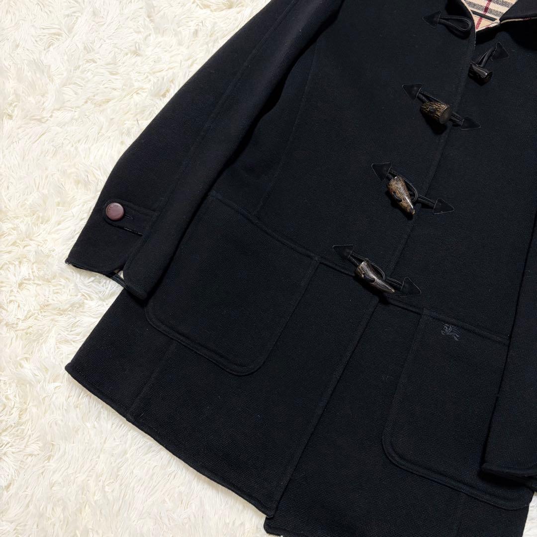 ✨美品✨BURBERRY ダッフルコート 黒 ウール 赤タグ 希少 ノバチェック