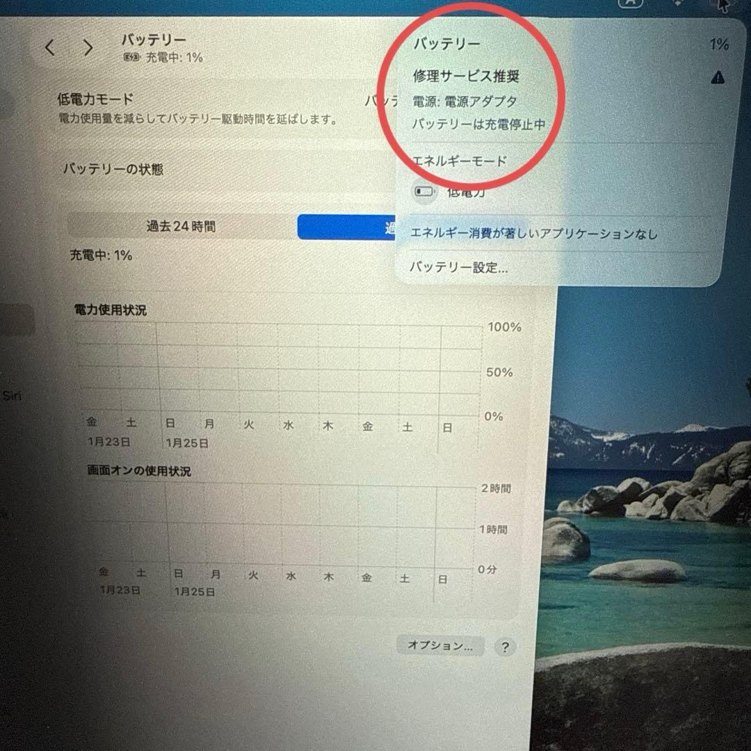 MacBook Air M1チップ搭載512GB SSD【バッテリー劣化】