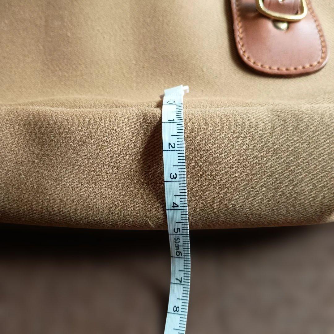 ベージュ キャンバス ショルダーバッグ