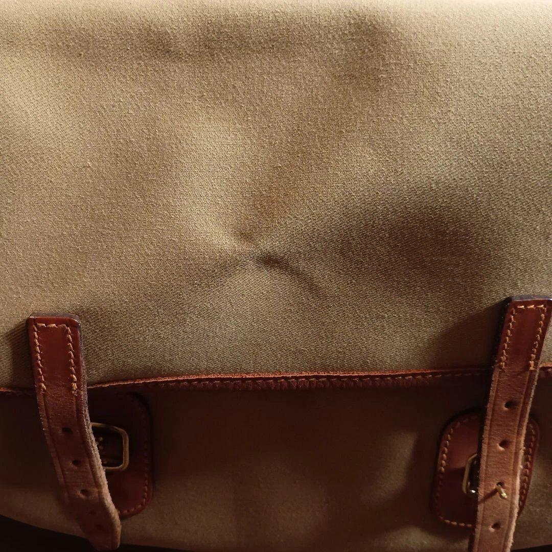 ベージュ キャンバス ショルダーバッグ