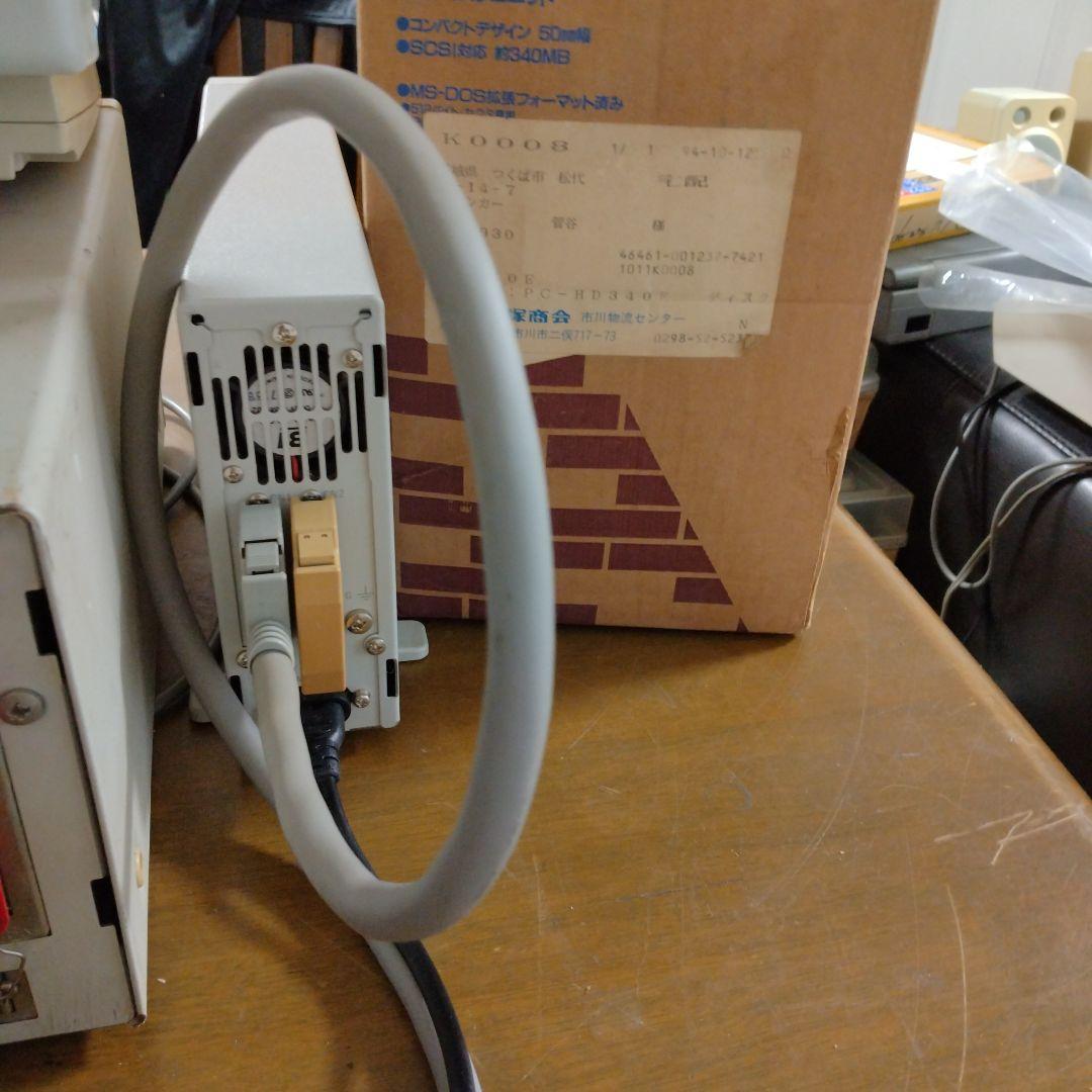 ■NEC SCSI HDD 340M 箱、ケーブル、終端付　ジャンク　美品