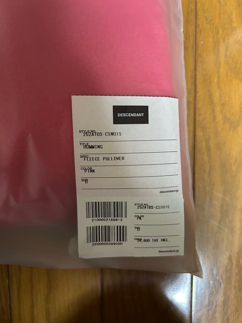 トップス DESCENDANT BOUTIQUE FLEECE PULLOVER PINK
