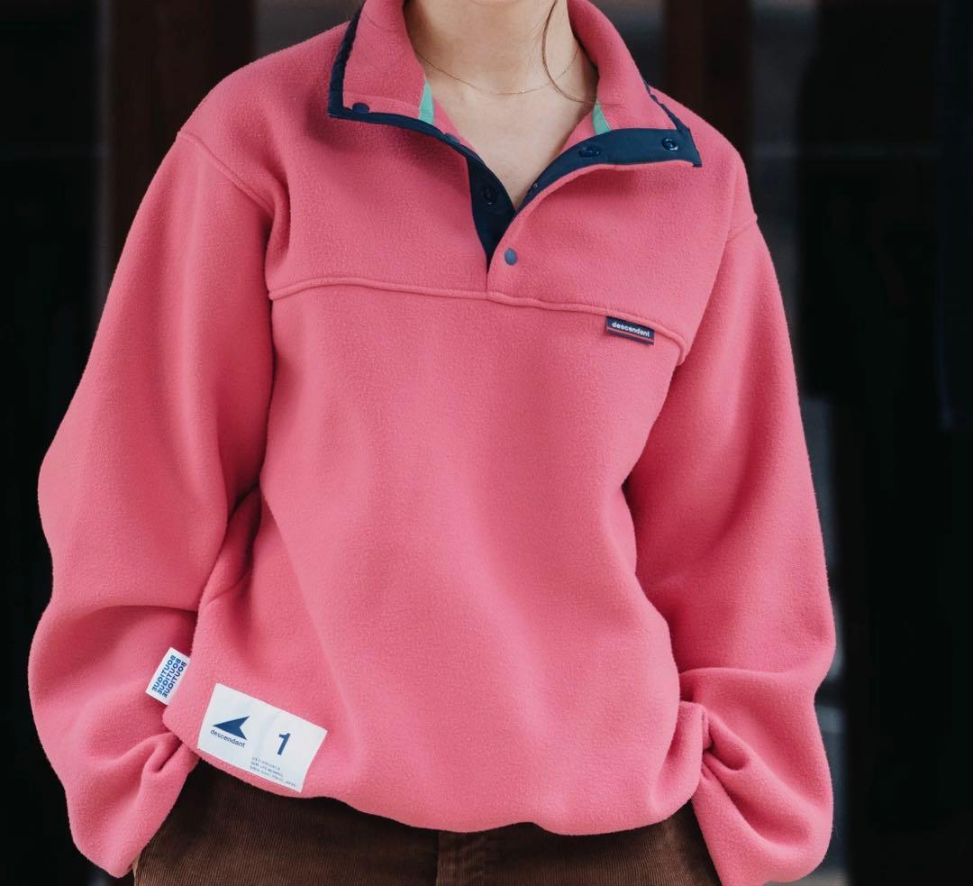 トップス DESCENDANT BOUTIQUE FLEECE PULLOVER PINK