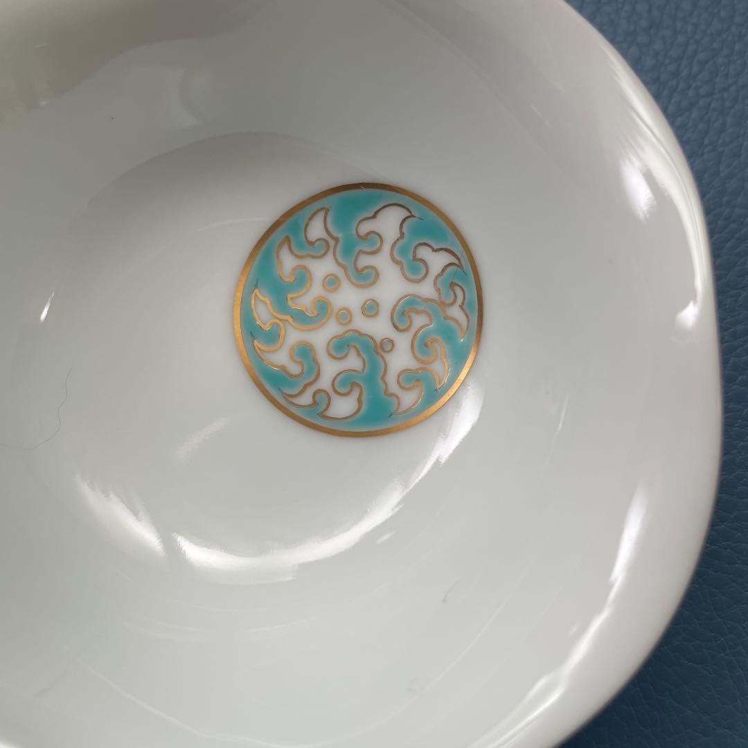 オールド香蘭社 花瓶　老松　手描き+深川製磁　寿赤絵　小鉢五脚