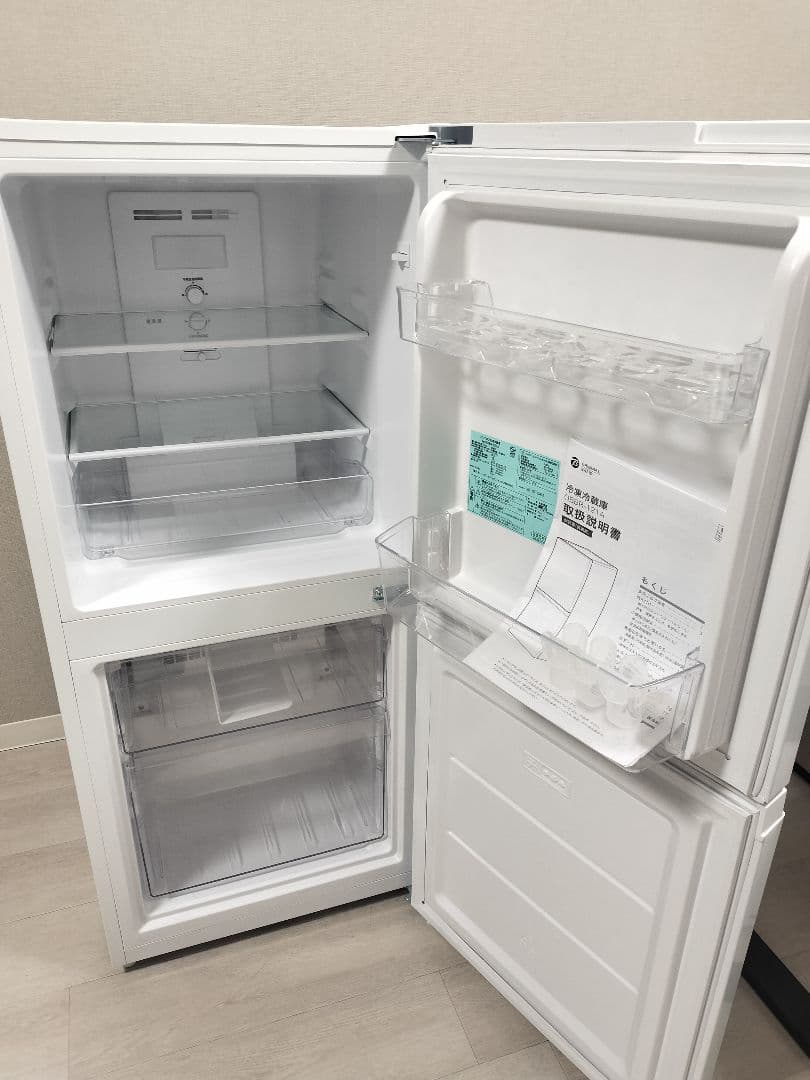 送料込2024年製121Lファン式冷蔵庫Haier右開きOBBR-121A