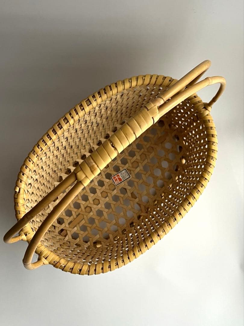 【まーる】戸隠竹細工 りんごかご