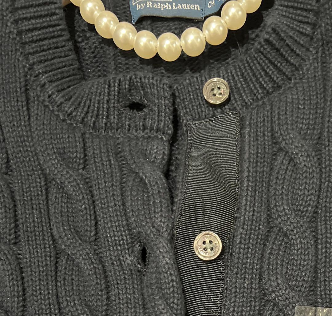 セールPOLOポロラルフローレンケーブル カーディガンニットセーターネイビー