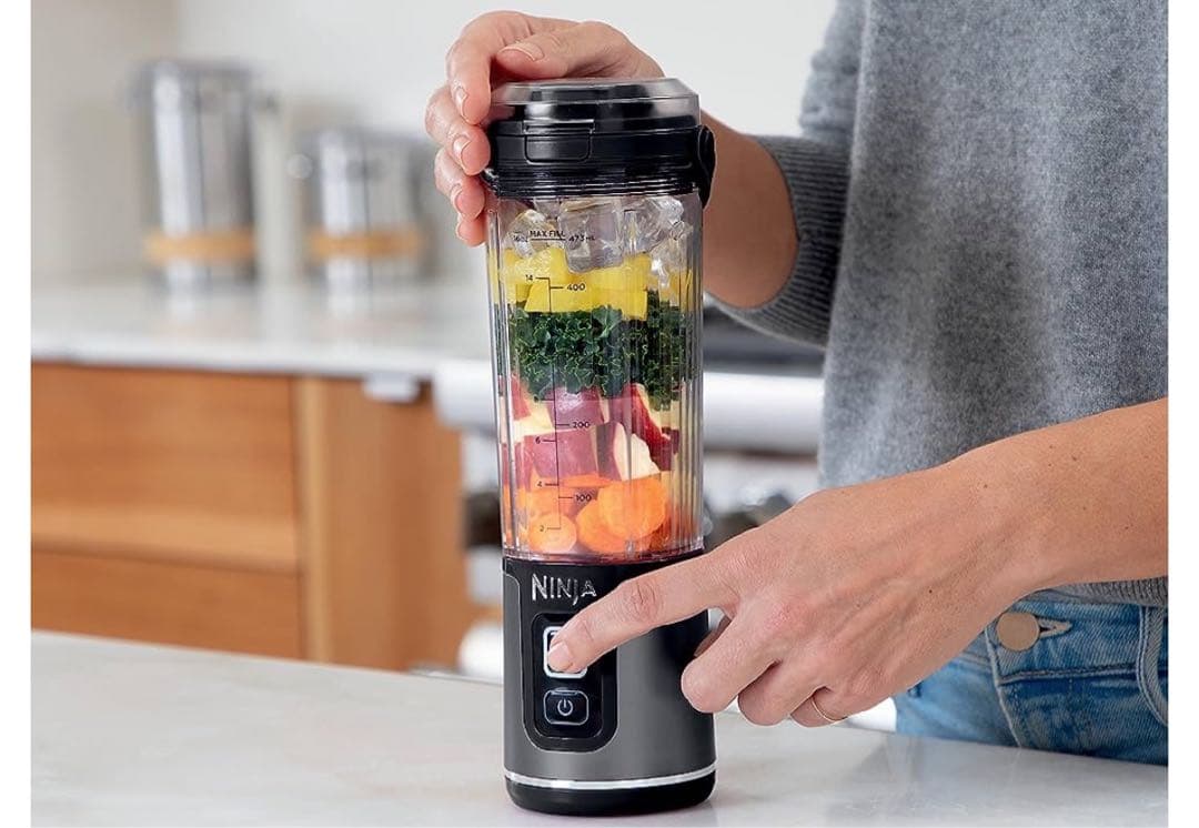 新品未開封　NinjaBlastコードレスミキサー　デニムブルー