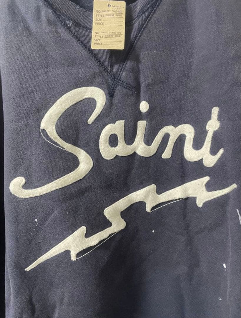 SAINT M×××××× セントマイケル25SS スウェット 刺繍プリント L