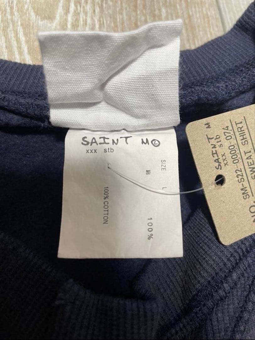 SAINT M×××××× セントマイケル25SS スウェット 刺繍プリント L