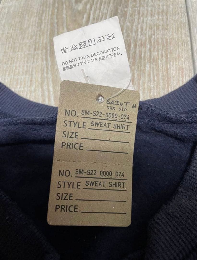 SAINT M×××××× セントマイケル25SS スウェット 刺繍プリント L