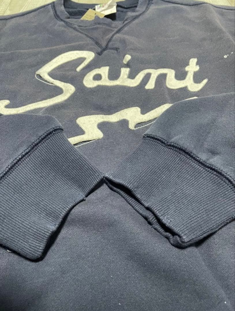 SAINT M×××××× セントマイケル25SS スウェット 刺繍プリント L