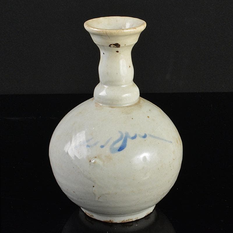 朝鮮　李朝　高麗白磁　染付　徳利　V　R5392