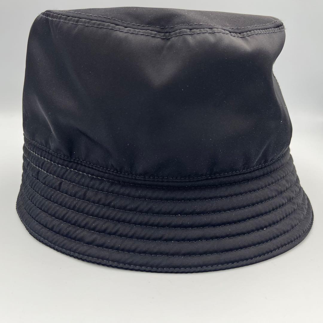 【美品】PRADA バケットハット　三角ロゴ　M 56cm ナイロン　正規品