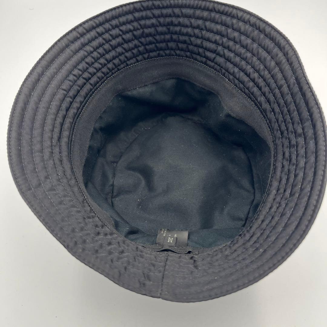 【美品】PRADA バケットハット　三角ロゴ　M 56cm ナイロン　正規品