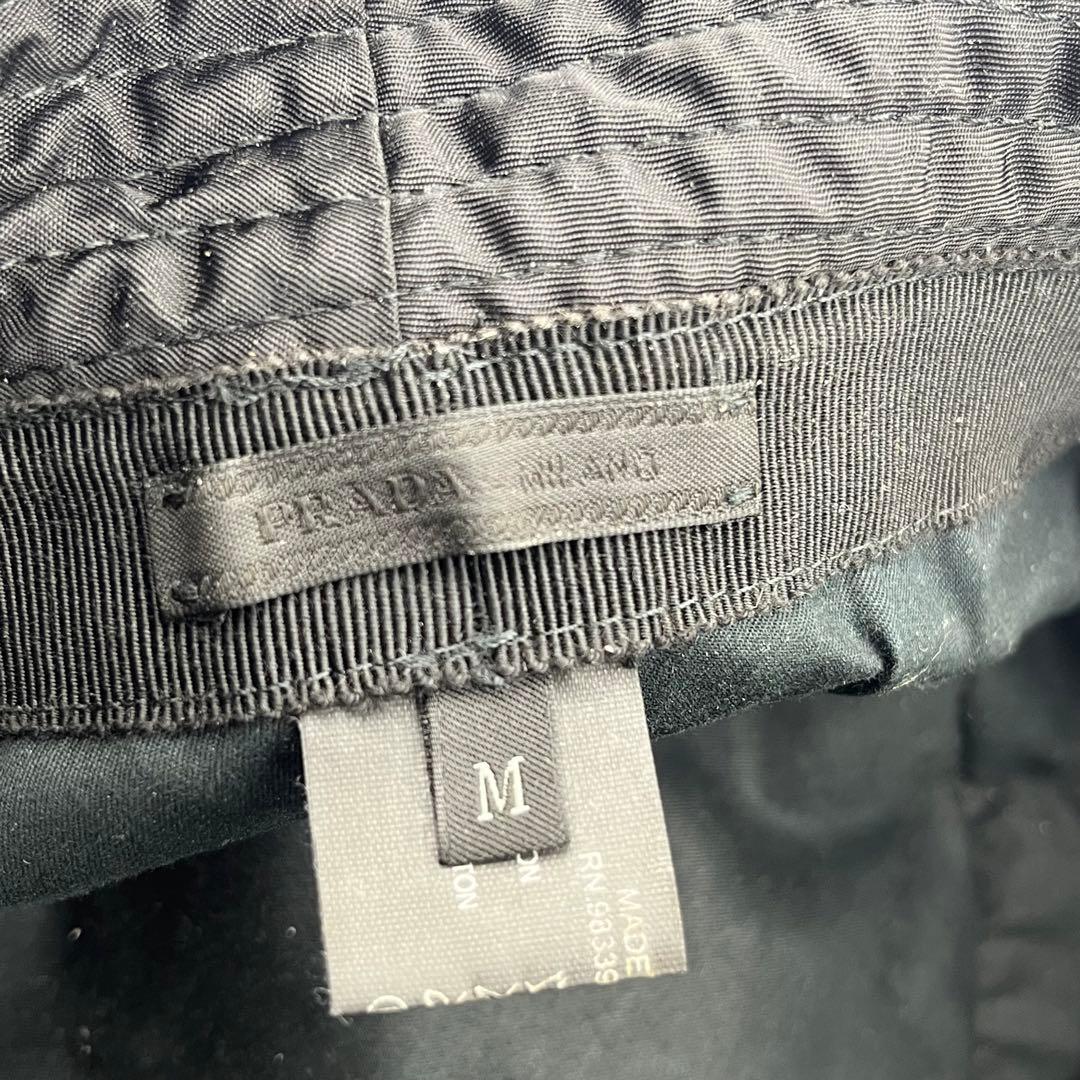 【美品】PRADA バケットハット　三角ロゴ　M 56cm ナイロン　正規品