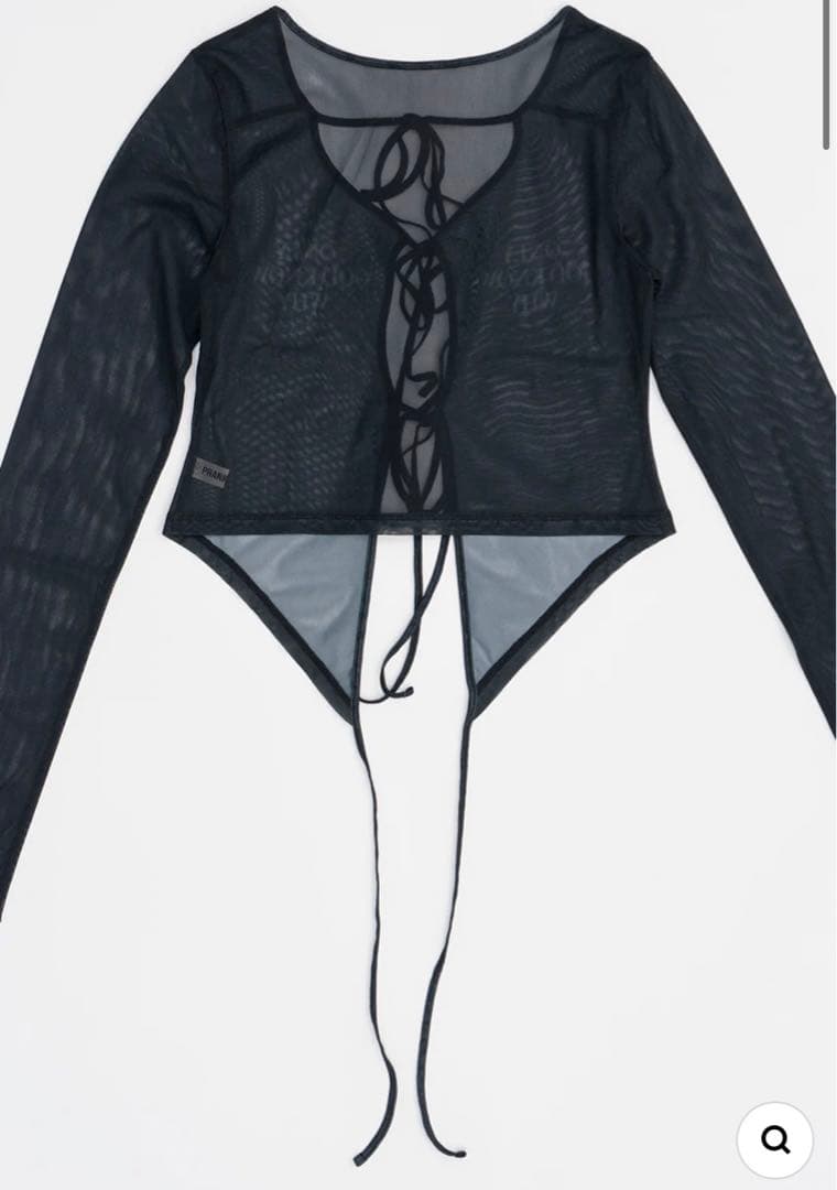 トップス prank project tulle logo cardigan