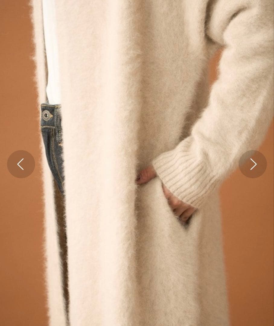 loungedress FURカシミヤガウン　ラウンジドレス