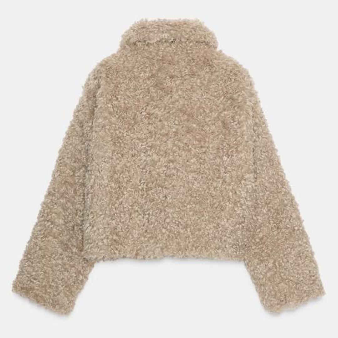 新品 ZARA トグルボタン フェイクファージャケット