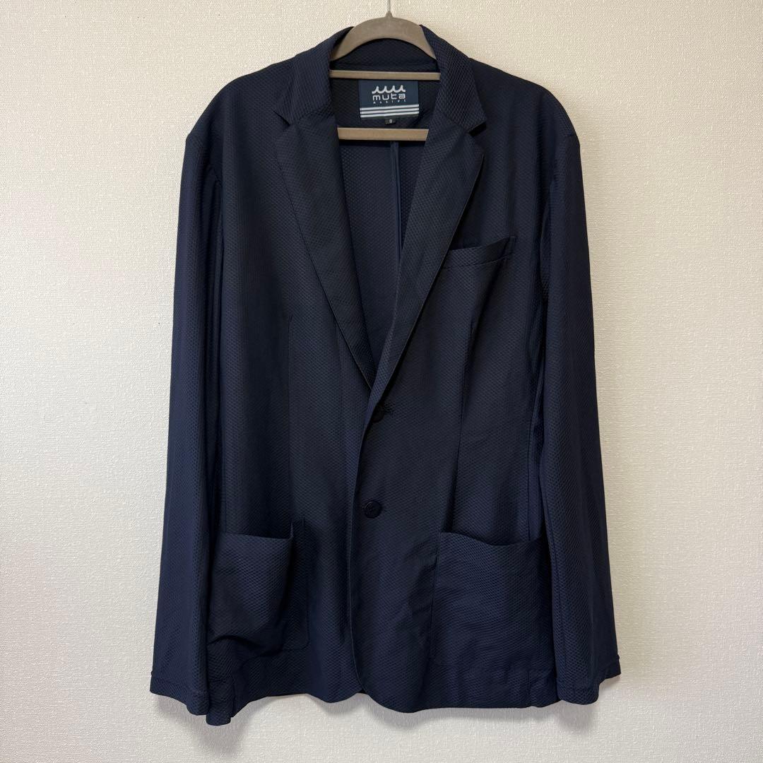 【最終価格】ムータマリン ジャケット メッシュ ストレッチ 8 ネイビー