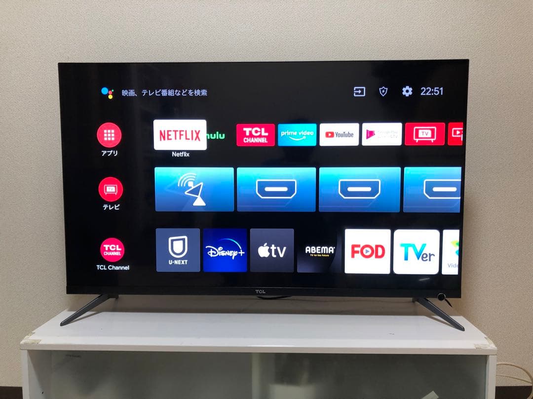 TCL 液晶テレビ 43P815B 20年製 43型 4K スマートテレビ