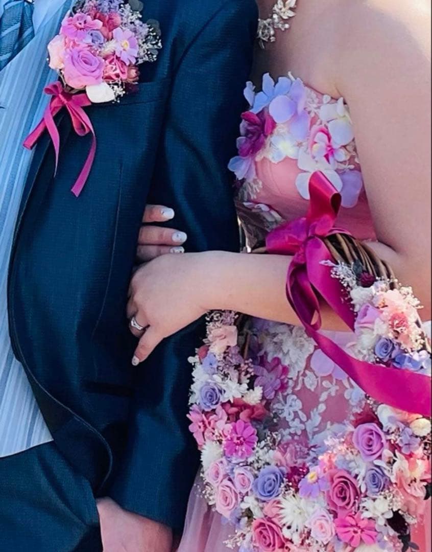 ラプンツェル　ブーケ　結婚式　リースブーケ　ブートニア　セット