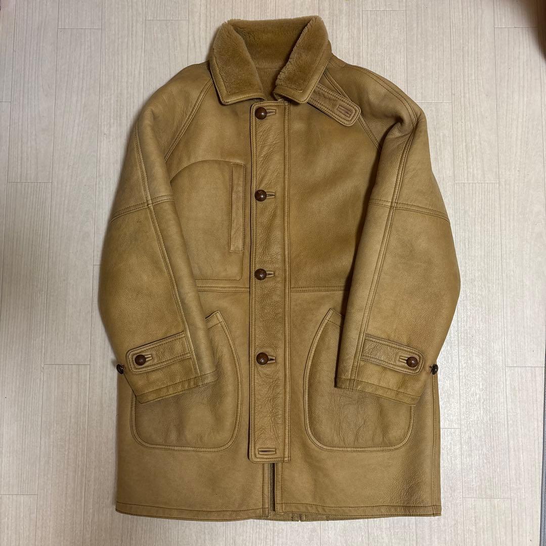 70s~80s Eddie Bauer ムートンコート ジャケット 黒タグ