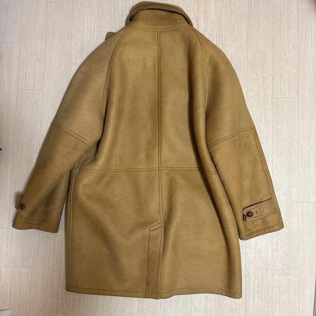 70s~80s Eddie Bauer ムートンコート ジャケット 黒タグ