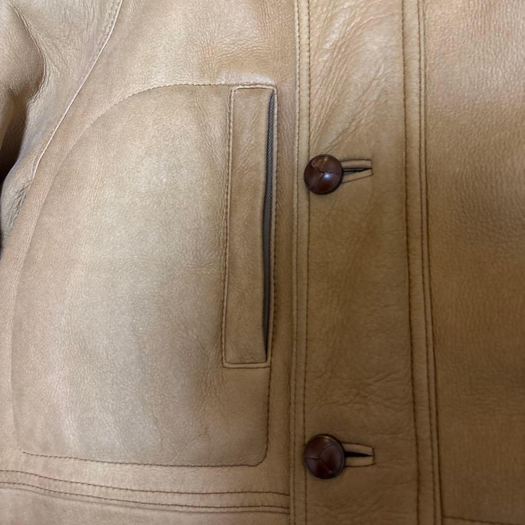 70s~80s Eddie Bauer ムートンコート ジャケット 黒タグ