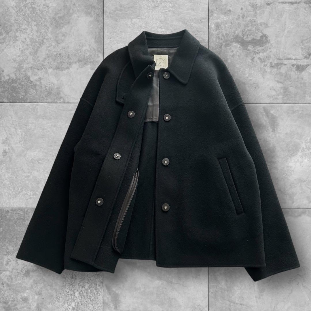 crewre クルーレ 2wayウールリバーショートコート サイズ3 ブラック