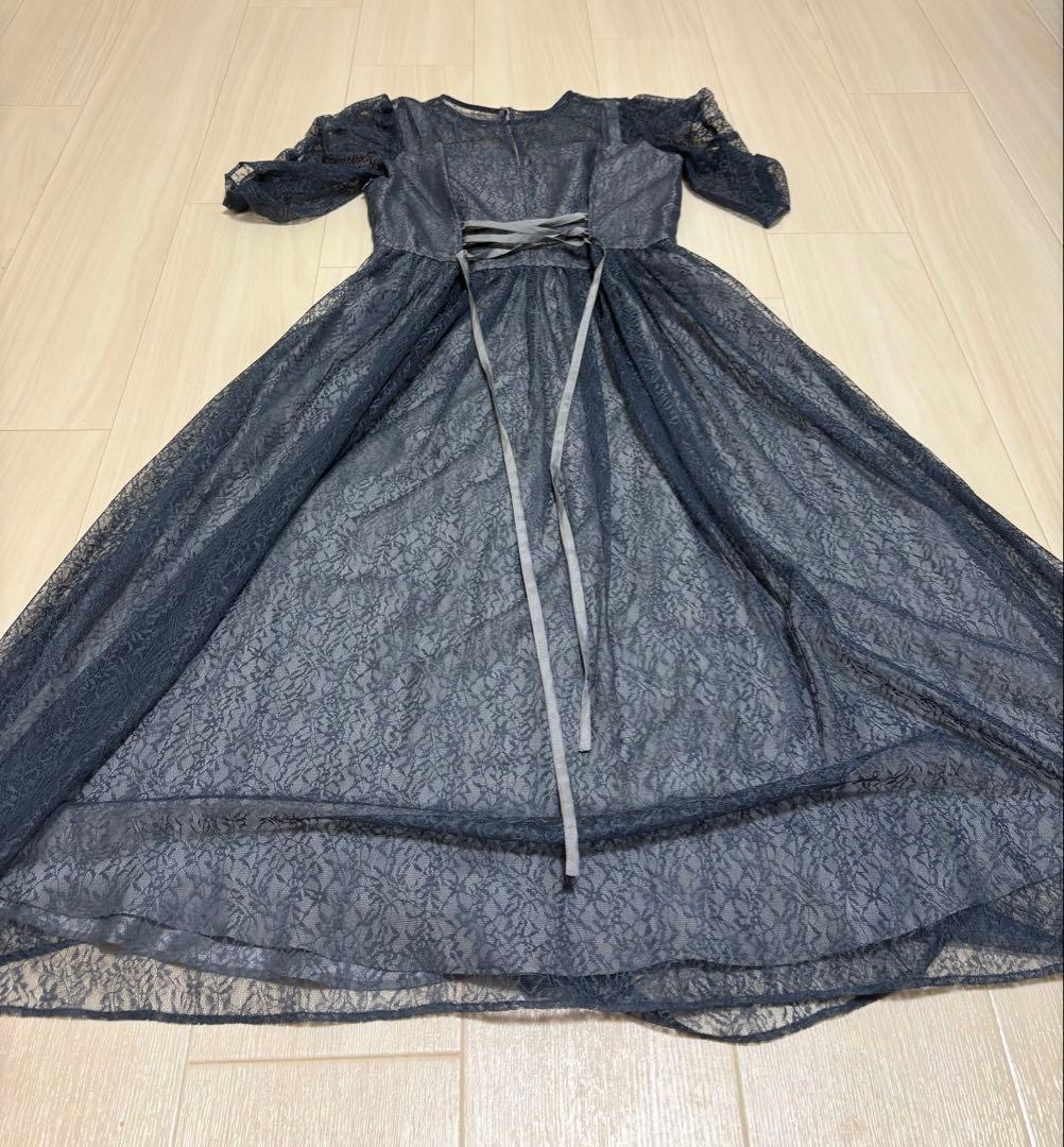 aimer エメ 結婚式参列 レースロングドレス M美品　定価19,800円