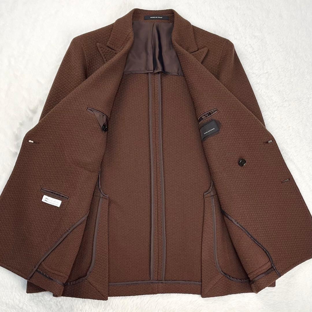 未使用級 TAGLIATORE モンテカルロ バスケットウィーブ ブレザー 46