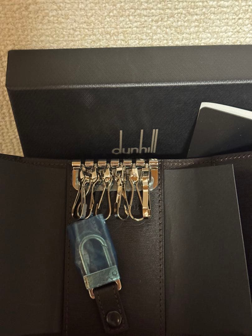 新品未使用　dunhill レザー キーケース　ブラウンブラック