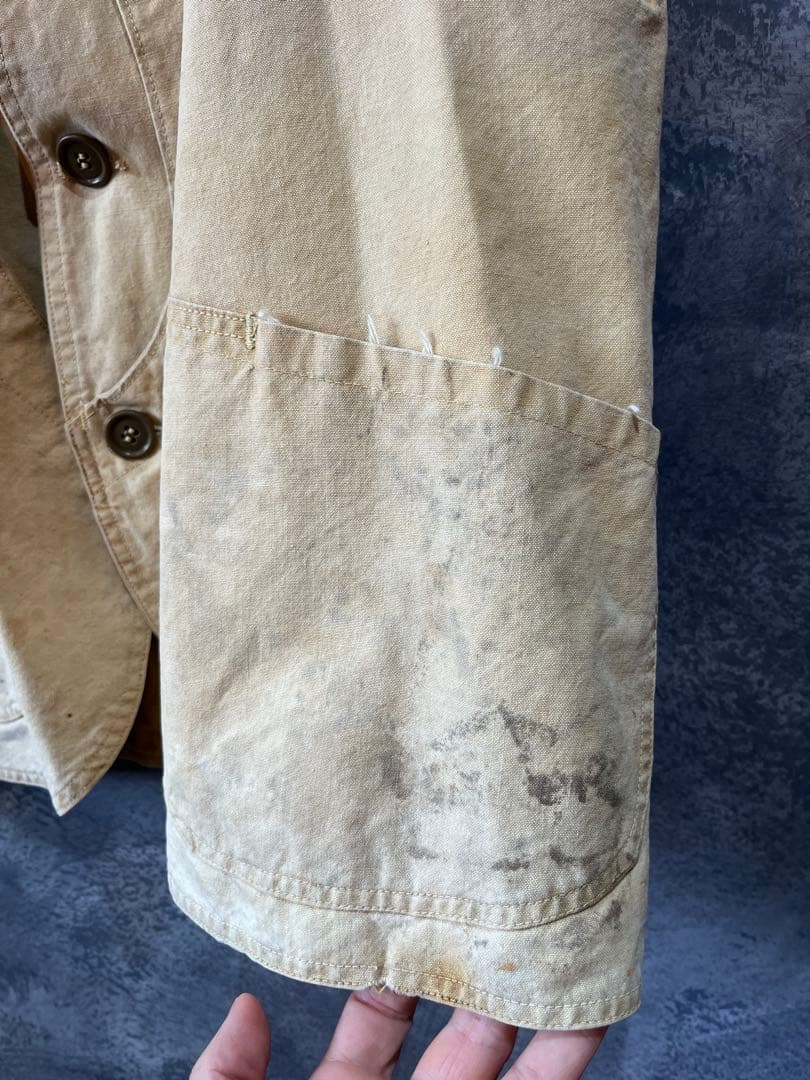 30s vintage ハーフムーン　ハンティングベスト　40s 50s