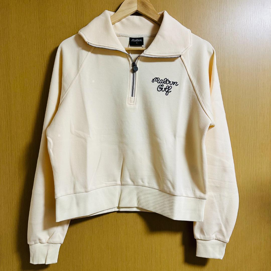 マルボンゴルフ ハーフジップ Malbon Golf 長袖 シャツ クリーム色M