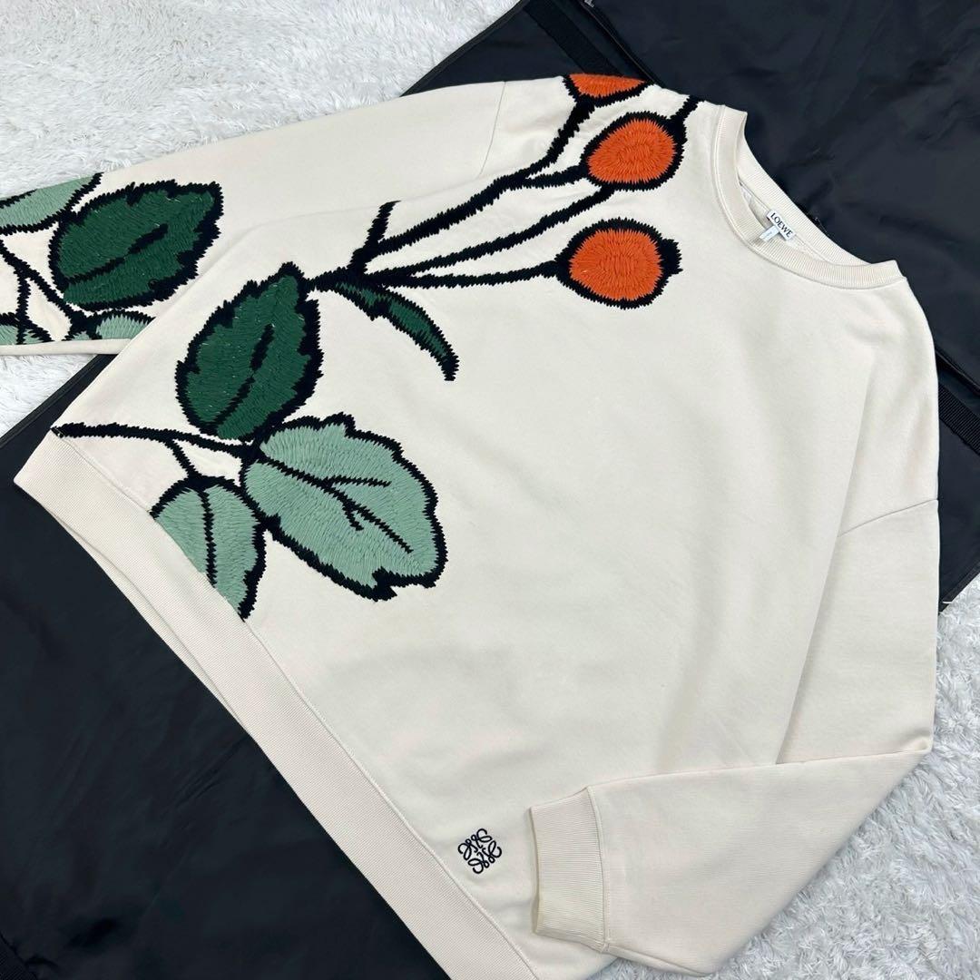 5820【美品】ロエベ☆ハーバリウム刺繍スウェット アナグラムロゴ 21AW