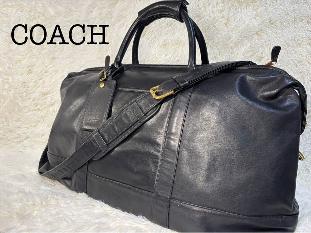 オールドコーチ ボストンバッグ 2way レザー ドイツホック ブラック