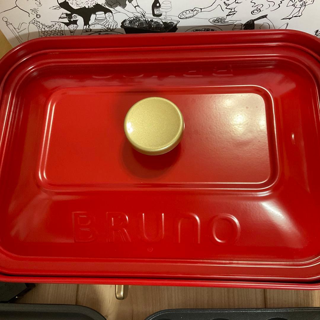 【美品】BRUNO コンパクトホットプレート セラミックコート鍋セット 箱入り